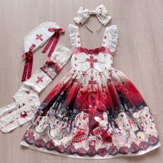 アンジェリックプリティー(Angelic Pretty)のロイプリ　Dark Night Hospitalセット(ひざ丈ワンピース)