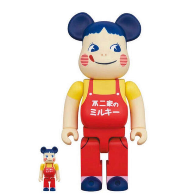 新品未開封 BE@RBRICK ペコちゃん ホーロー看板 100% u0026