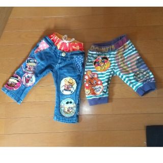 ジャム(JAM)の【2着】80cm　デニムパンツ&綿100パンツ(パンツ)