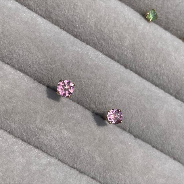 14kgf  Rose pink pierce … Malaya Garnet ハンドメイドのアクセサリー(ピアス)の商品写真