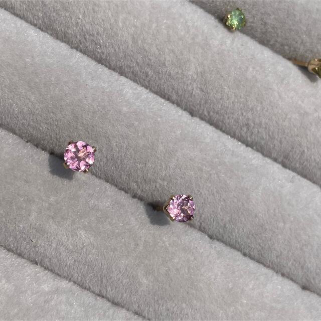 14kgf  Rose pink pierce … Malaya Garnet ハンドメイドのアクセサリー(ピアス)の商品写真