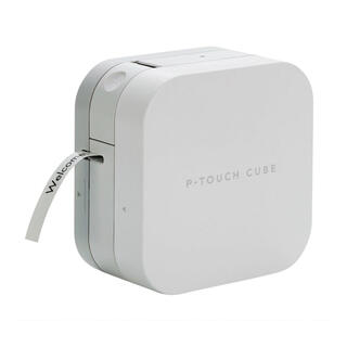 ブラザー(brother)の【美品】テープ2本付 P-TOUCHCUBEラベルプリンター PT-P300BT(OA機器)