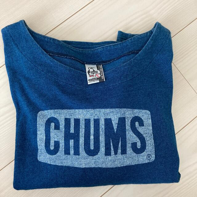 CHUMS(チャムス)のチャムス  半袖ワンピース　デニム風　CHUMS レディースのワンピース(ひざ丈ワンピース)の商品写真