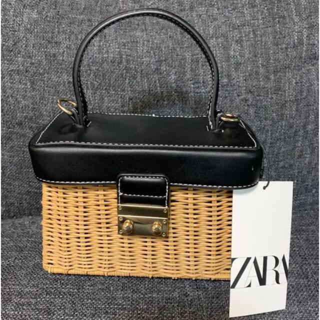 新品　ZARA かごバッグ ハンドルウォーブン ミノディエール