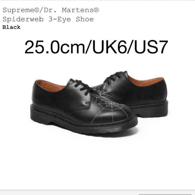 250cmUK6US7カラーSupreme/Dr.martens spiderweb 3eye shoe