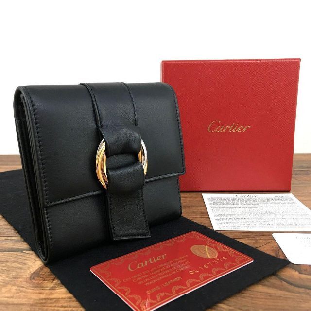 古物商許可証極美品 Cartier 三つ折り財布 トリニティ 167