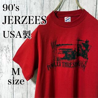 ジャージーズ(JERZEES)のUSA製 90's ジャージーズ ヴィンテージ トラクター プリント Tシャツ(Tシャツ/カットソー(半袖/袖なし))