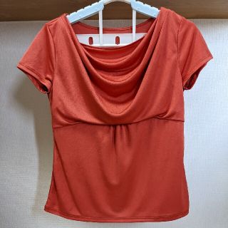 クードシャンス(COUP DE CHANCE)のクードシャンス Tシャツ カットソー  ワールド 日本製 オレンジ色(カットソー(半袖/袖なし))