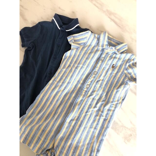 Ralph Lauren(ラルフローレン)のラルフローレン　ベビー　ロンパース　2枚セット キッズ/ベビー/マタニティのベビー服(~85cm)(ロンパース)の商品写真