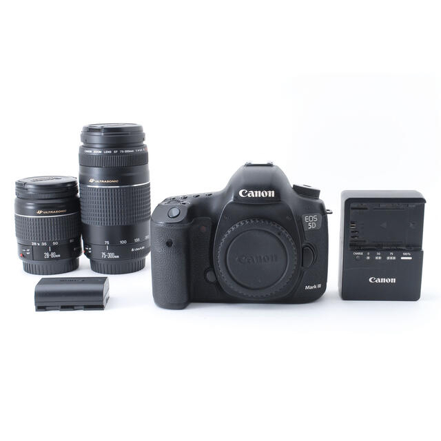 全品送料無料】 Canon MarkIII標準＆望遠ダブルレンズセット 5D EOS