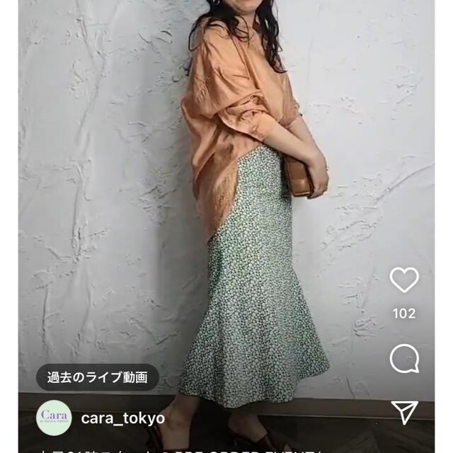 Cara by katrin tokyo フラワーロングスカート レディースのスカート(ロングスカート)の商品写真