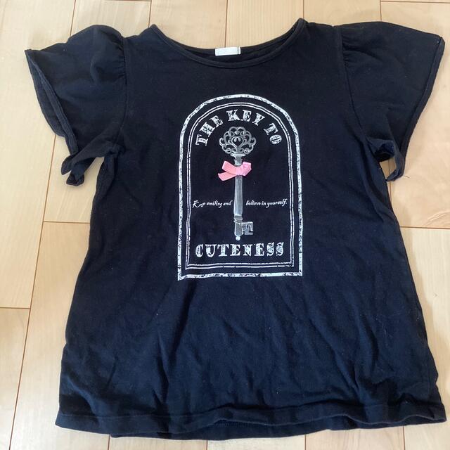 GU(ジーユー)のgu 半袖Tシャツ　140 二枚セット キッズ/ベビー/マタニティのキッズ服女の子用(90cm~)(Tシャツ/カットソー)の商品写真
