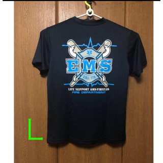4-L 1/3 Lサイズ　EMS レスキュー　救急　速乾　Tシャツ(Tシャツ/カットソー(半袖/袖なし))