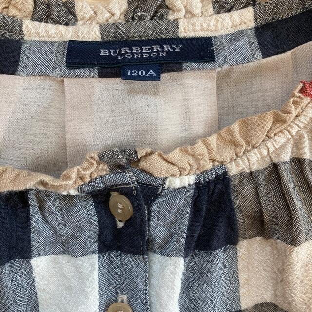 BURBERRY(バーバリー)のバーバリー　トップス　チュニック　ワンピース　120 キッズ/ベビー/マタニティのキッズ服女の子用(90cm~)(Tシャツ/カットソー)の商品写真