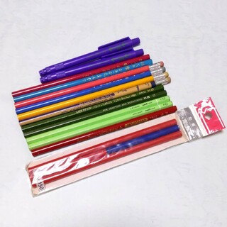 三菱鉛筆 - 鉛筆、色鉛筆 14本&ノック式消しゴム2本
