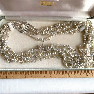 い出のひと時に、とびきりのおしゃれを!アクセサリーネット取寄 mizuki ミズキNY K14 小粒ケシパール 40cmネックレス Box付