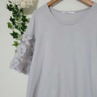 ミントブリーズ(MINT BREEZE)のミントブリーズ MB mint breeze 袖刺繍 レース Tシャツ(Tシャツ(半袖/袖なし))