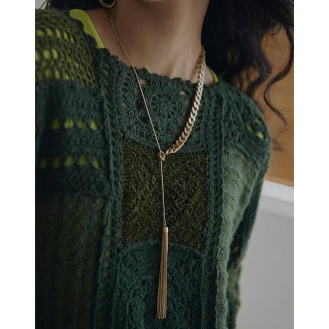 AMERI CHAIN FRINGE NECKLACE ゴールド