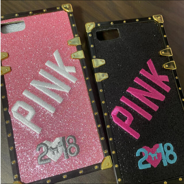 Victoria's Secret(ヴィクトリアズシークレット)のiPhone 6 7 8 カバー PINK ラメ キラキラ スマホ/家電/カメラのスマホアクセサリー(iPhoneケース)の商品写真