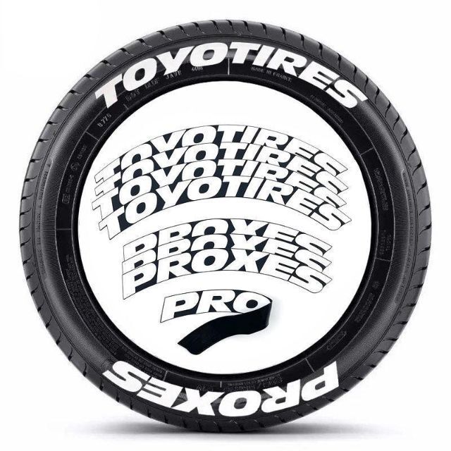 TOYOTIREPROXES タイヤステッカー 4本分8枚