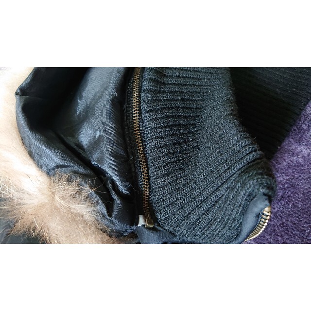 ダウンベスト M 黒 フード付 レディースのジャケット/アウター(ダウンベスト)の商品写真
