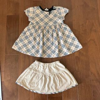 バーバリー(BURBERRY)の【80】BURBERRY ワンピース スカート【中古】(ワンピース)