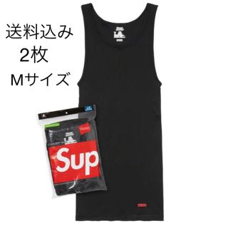 シュプリーム(Supreme)の送料込み【2枚】Supreme Hanes  M sizeタンクトップ ブラック(タンクトップ)