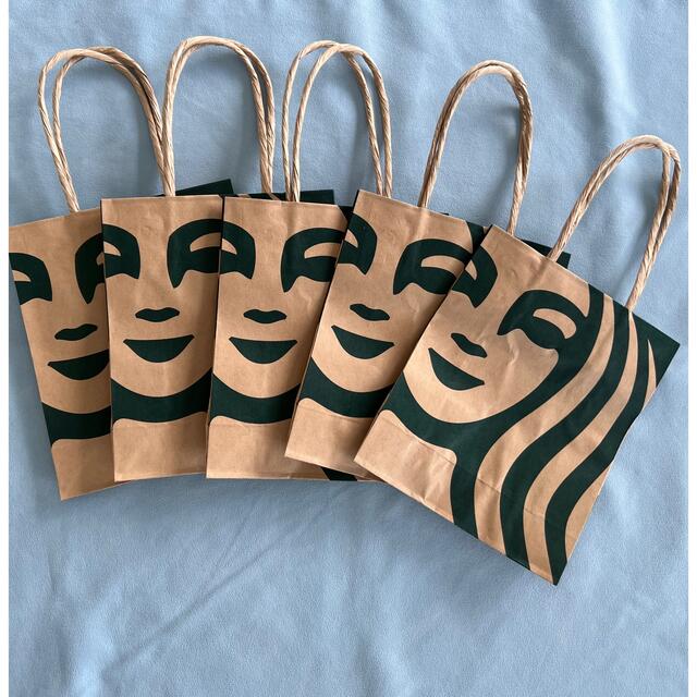 Starbucks Coffee(スターバックスコーヒー)のスターバックス　紙袋　5枚セット レディースのバッグ(ショップ袋)の商品写真
