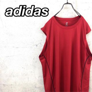 アディダス(adidas)の希少 90s アディダス タンクトップ プリント (Tシャツ/カットソー(半袖/袖なし))