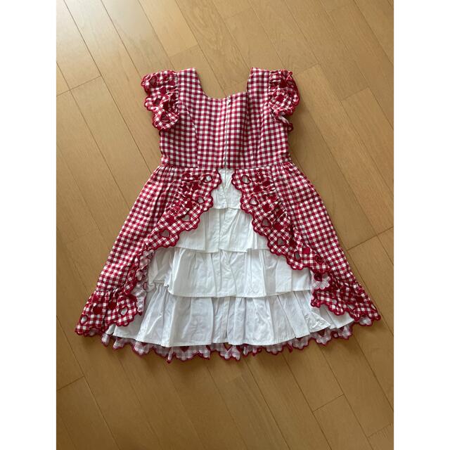 Shirley Temple(シャーリーテンプル)の限定ギンガムワンピース　110cm キッズ/ベビー/マタニティのキッズ服女の子用(90cm~)(ワンピース)の商品写真