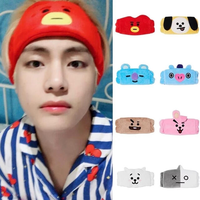 ★BT21★再入荷♡TATA タタ ヘアバンド☆BTS 防弾少年団　バンタン レディースのヘアアクセサリー(ヘアバンド)の商品写真