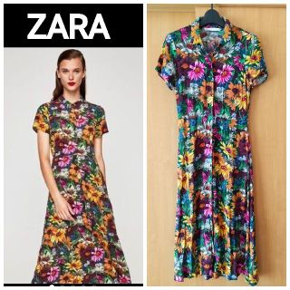 ザラ(ZARA)のZARA★素敵な花柄ロングワンピース(ロングワンピース/マキシワンピース)