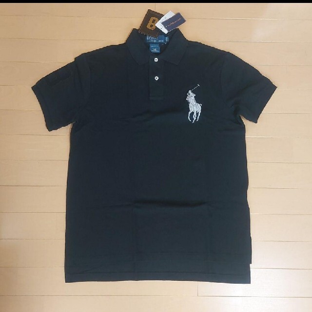 POLO RALPH LAUREN(ポロラルフローレン)のタグ付き未使用☆Ralph Lauren　半袖ポロシャツ　US M　黒 メンズのトップス(ポロシャツ)の商品写真