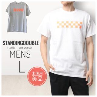 ナノユニバース(nano・universe)のMENS✨【nano universe】CHECKER Tシャツ　オレンジ(Tシャツ/カットソー(半袖/袖なし))