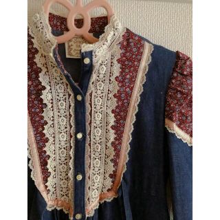 ガニーサックス(GUNNE SAX)の70s 80s GUNNESAX ヴィンテージ　古着　アンティーク ワンピース(ひざ丈ワンピース)