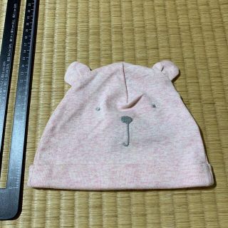 ベビーギャップ(babyGAP)のbaby GAP くまさんの帽子　ピンク　3〜6ヶ月　44cm  ベビーギャップ(帽子)