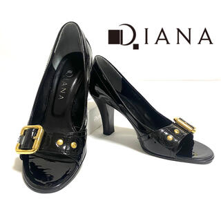 ダイアナ(DIANA)のDIANA ダイアナ サンダル　ハイヒール　エナメル　ブラック　23.5(サンダル)