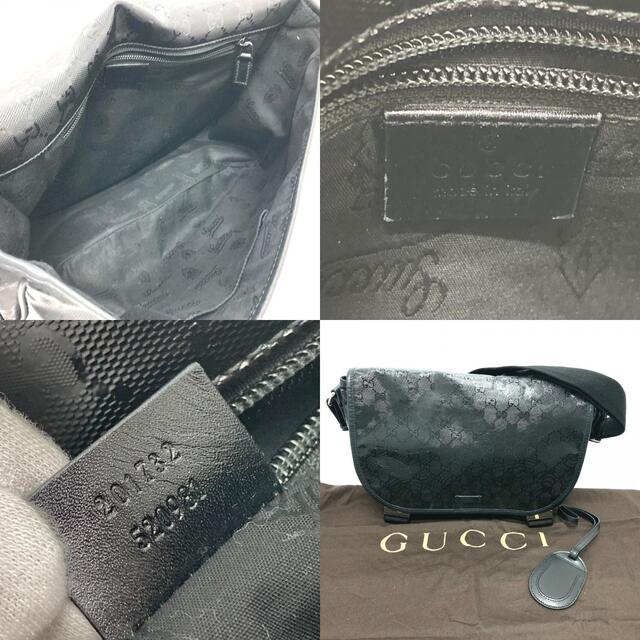 Gucci(グッチ)のグッチ GUCCI 201732 GGインプリメ ワンショルダーバッグ メッセンジャーバッグ ショルダーバッグ GGインプリメ ブラック メンズのバッグ(ショルダーバッグ)の商品写真