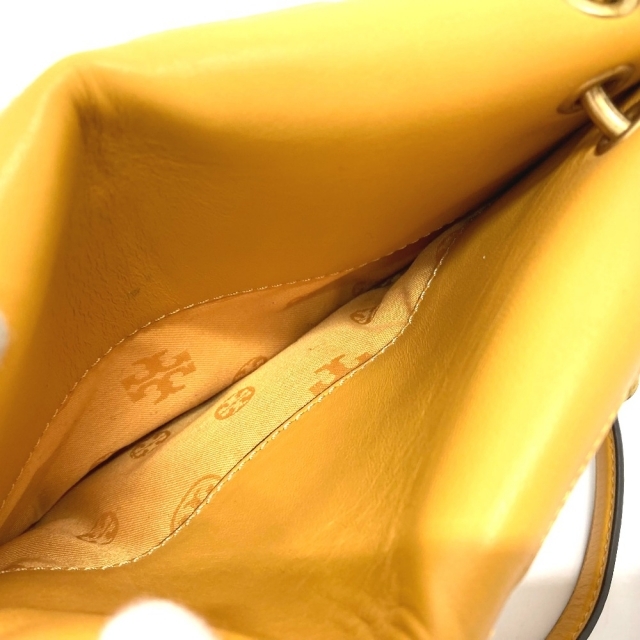 Tory Burch(トリーバーチ)のトリーバーチ ロゴ チェーン ポシェット ショルダーバッグ ラムレザー イエロー レディースのバッグ(ショルダーバッグ)の商品写真