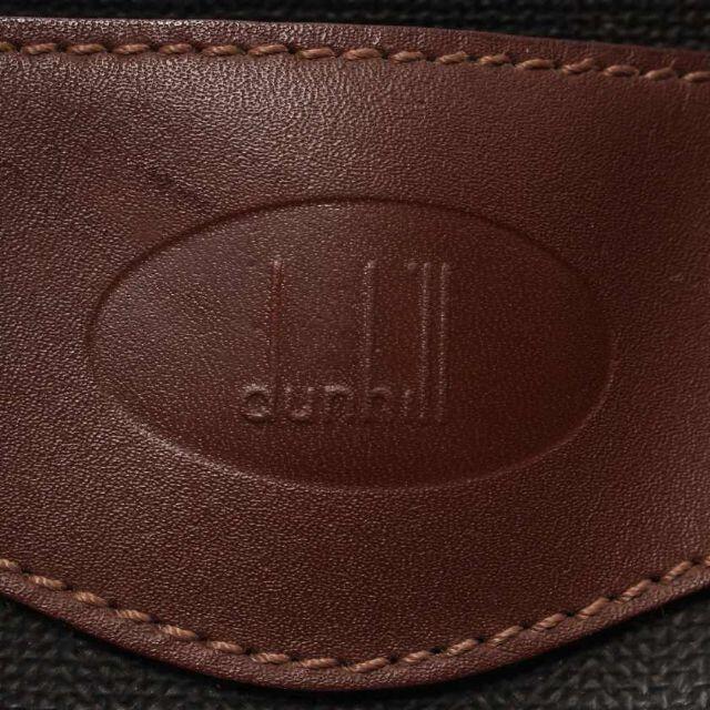 Dunhill(ダンヒル)のボストンバッグ PVC レザー ブラック ダークブラウン ロゴ金具 ネームタグ レディースのバッグ(ボストンバッグ)の商品写真