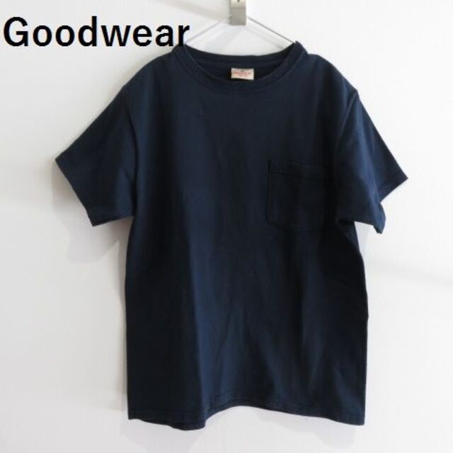 GOOD WEAR(グッドウェアー)の値下げ済Goodwear グッドウエア Tシャツ　ヘビーウェイト　紺　M　USA メンズのトップス(Tシャツ/カットソー(半袖/袖なし))の商品写真