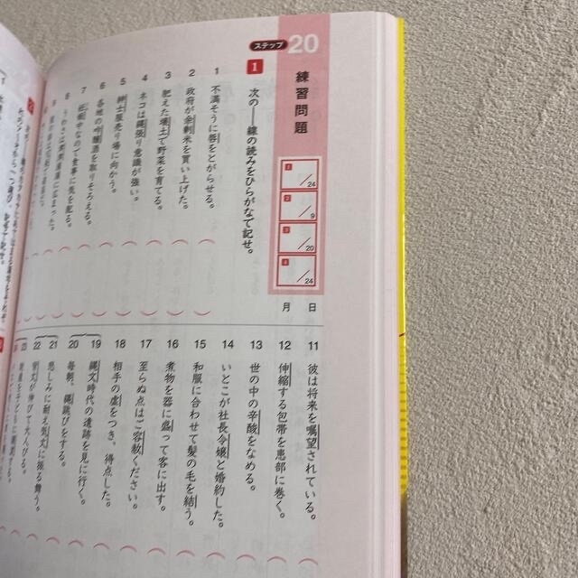 漢検準２級漢字学習ステップ 改訂二版と、漢字検定準2級頻出順問題集