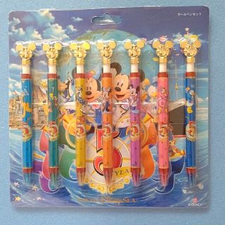 ディズニー(Disney)の【TDS・新品】Sea５周年時のボールペンセット(ペン/マーカー)