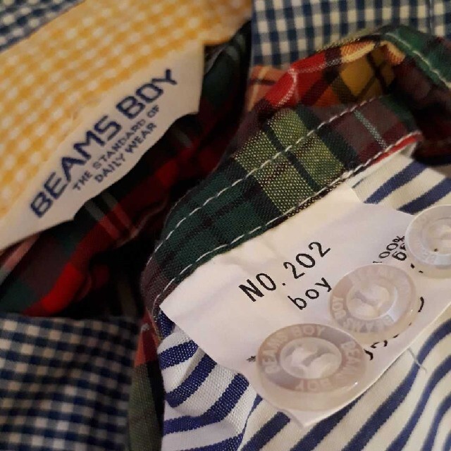 BEAMS BOY(ビームスボーイ)のBEAMS BOY クレイジーパターン 柄切り替えチェックシャツ メンズのトップス(シャツ)の商品写真