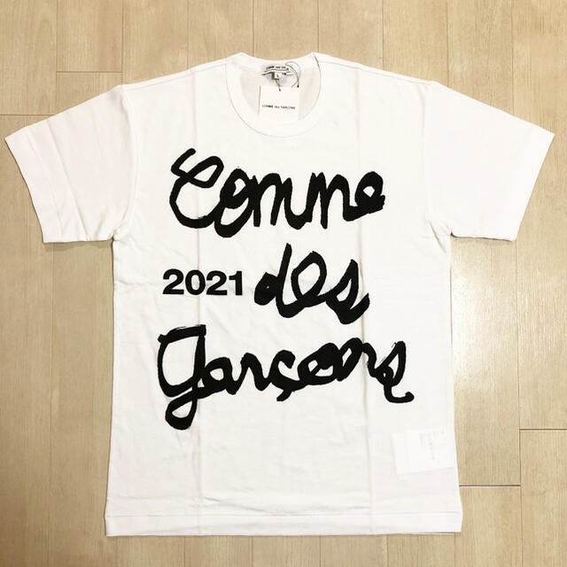 即完売　21aw comme des garcons 手書きロゴTシャツ