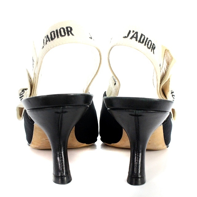 Christian Dior(クリスチャンディオール)のクリスチャンディオール スリングバックパンプス 23.5cm 黒 レディースの靴/シューズ(ハイヒール/パンプス)の商品写真