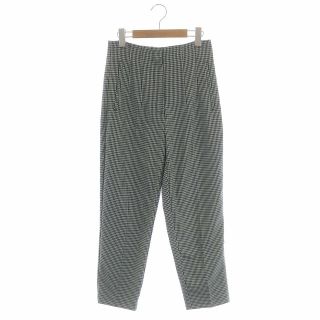 ザラ(ZARA)のザラ ZARA テーパードパンツ 千鳥柄 総柄 S グレー 黒 緑(その他)