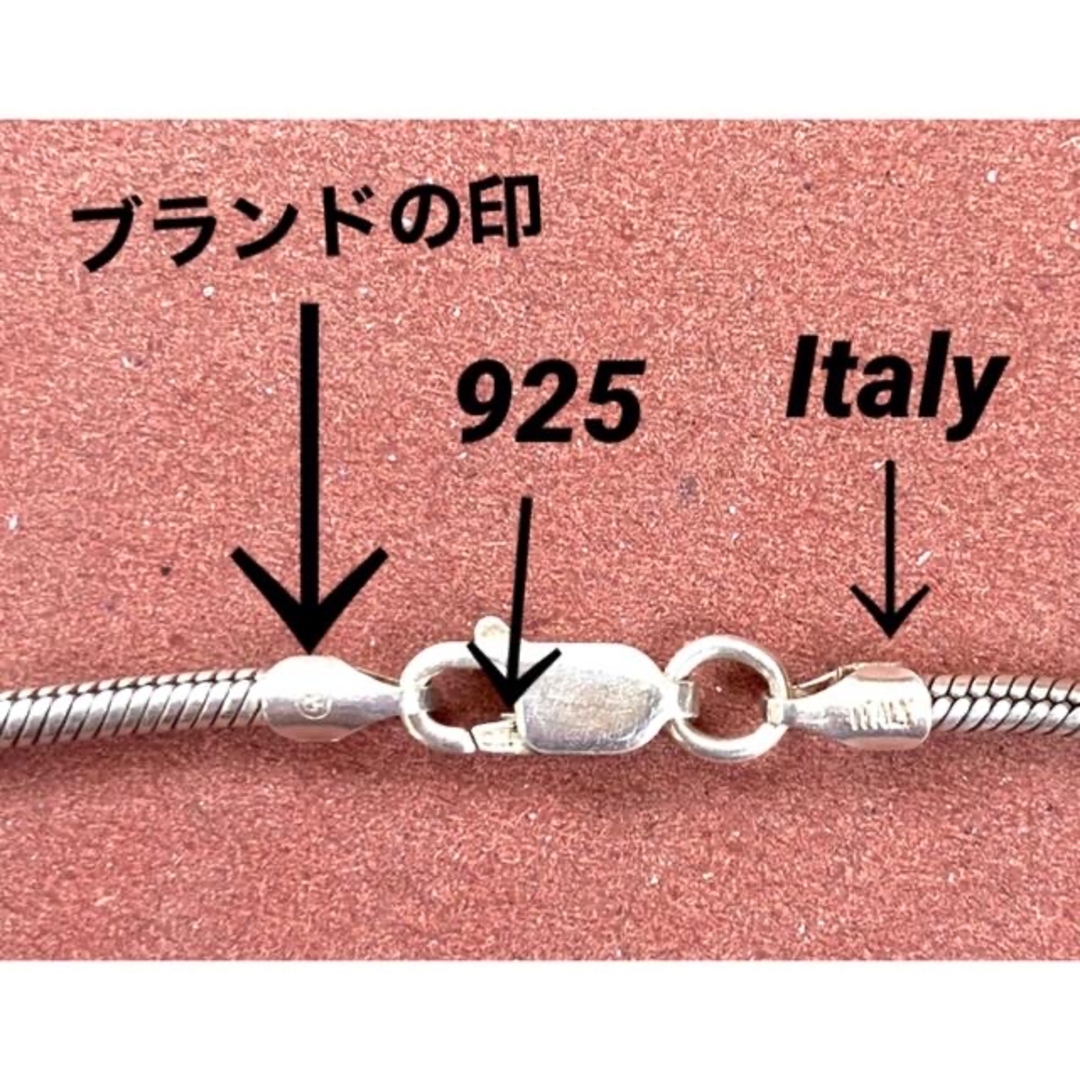 イタリア製 VINTAGE シルバー925 蛇腹 鎖骨チェーン 男女兼用の通販 by