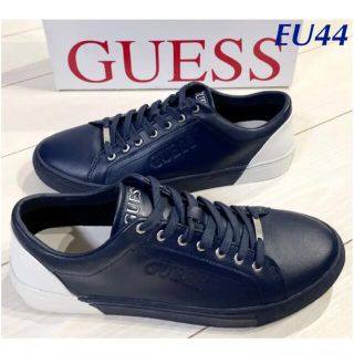 ゲス(GUESS)の【新品】GUESS (ゲス)  ネイビー/ホワイト  バイカラースニーカー 44(スニーカー)