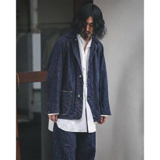 comoli デニムセットアップ カバーオール ベルテッドデニムパンツ